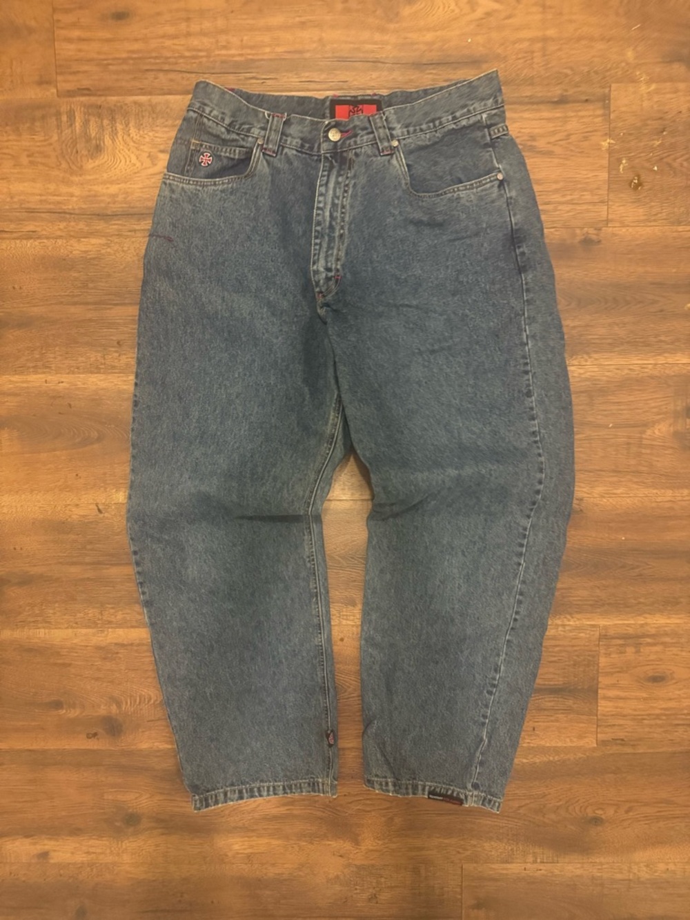Relaxed Fit Men's Denim Jeans - Vintage Blue